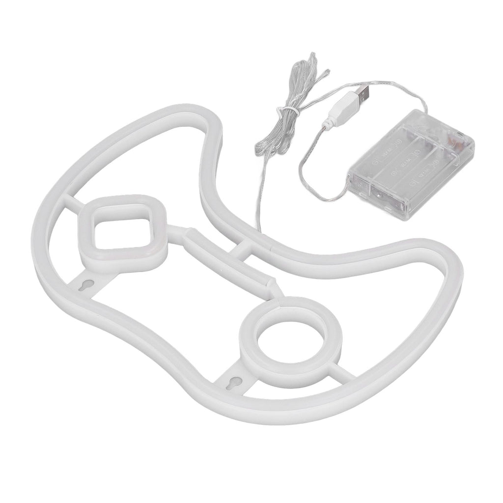 LED Neon Sign Game Controller Shaped 11inx7.5in LED Safe PVC ABS Battery USB Powered Gamepad Neon Sign for Bedroom Party