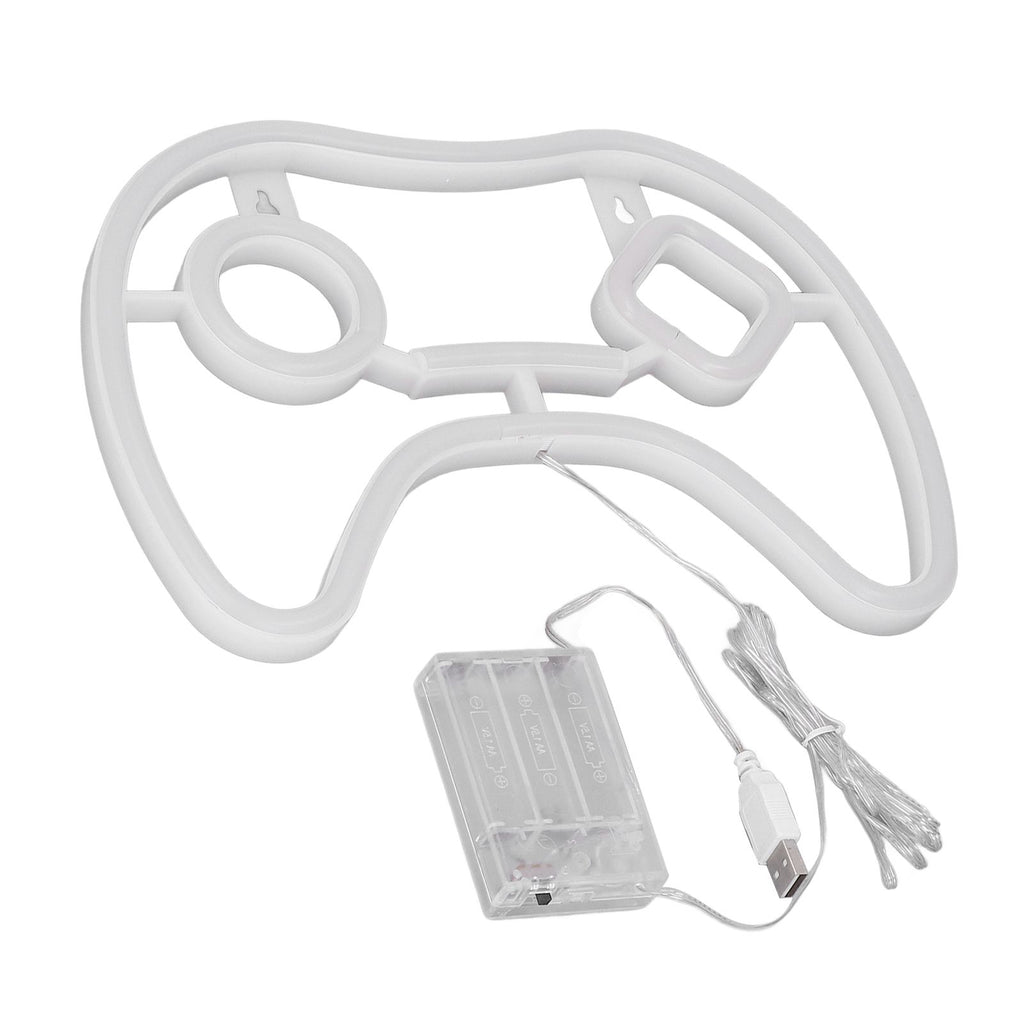 LED Neon Sign Game Controller Shaped 11inx7.5in LED Safe PVC ABS Battery USB Powered Gamepad Neon Sign for Bedroom Party