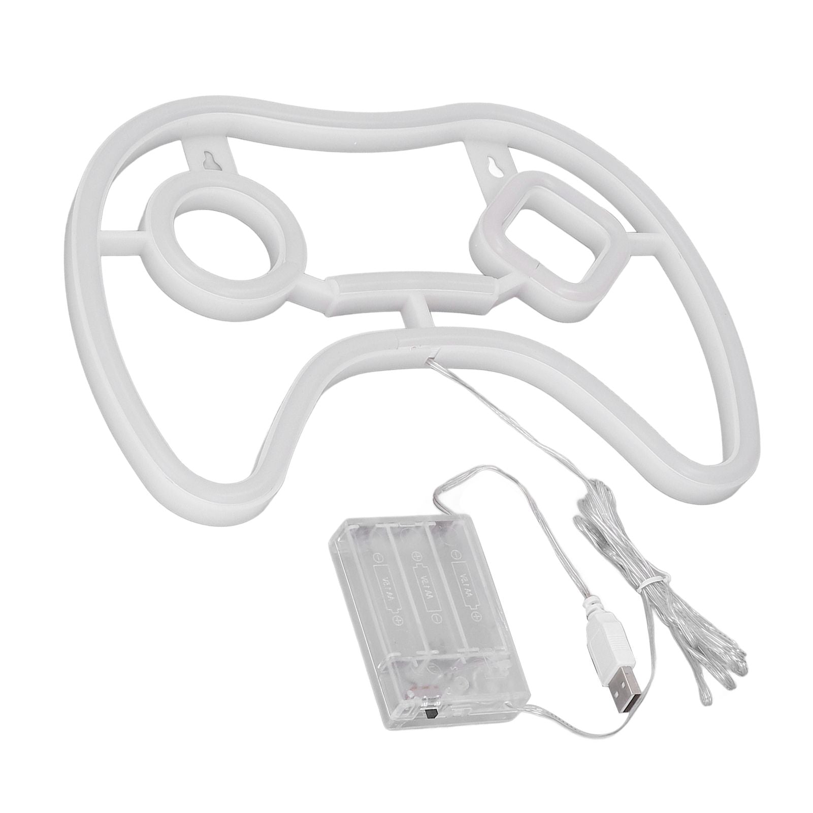 LED Neon Sign Game Controller Shaped 11inx7.5in LED Safe PVC ABS Battery USB Powered Gamepad Neon Sign for Bedroom Party