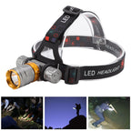 LED Diving Headlight Aluminum Alloy IPX8 Waterproof Super Bright 1500LM 5 Modes Light Weight LED Head Light for Swimming