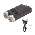 V3 Mini Keychain Flashlight USB Rechargeable Small Flashlight Outdoor Waterproof Camping Hiking Maintenance Lights Portable Magnetic Flashlight Black
