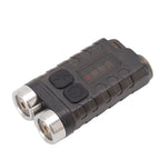 V3 Mini Keychain Flashlight USB Rechargeable Small Flashlight Outdoor Waterproof Camping Hiking Maintenance Lights Portable Magnetic Flashlight Black