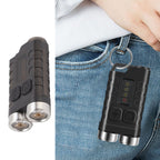 V3 Mini Keychain Flashlight USB Rechargeable Small Flashlight Outdoor Waterproof Camping Hiking Maintenance Lights Portable Magnetic Flashlight Black