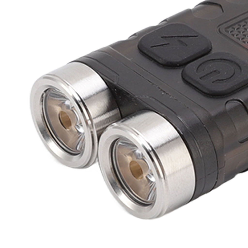 V3 Mini Keychain Flashlight USB Rechargeable Small Flashlight Outdoor Waterproof Camping Hiking Maintenance Lights Portable Magnetic Flashlight Black