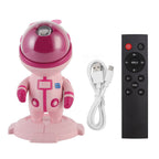 Star LED Night Light Projector USB Astronaut Star Projector Lamp RGB Ambient Projection Light Children Birthday Gift Pink