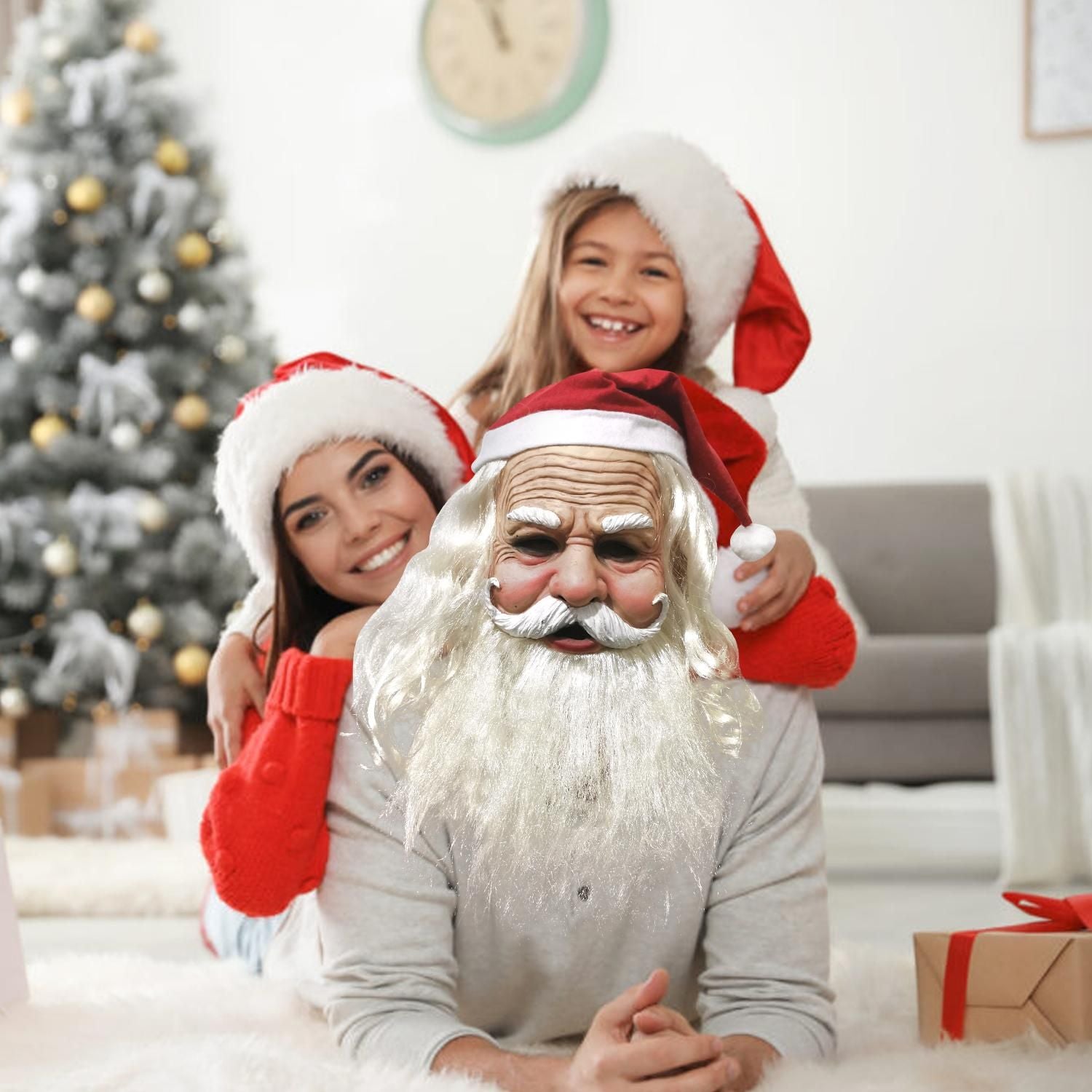 Grandma Christmas Headgear Christmas Headdress Decoration Holiday Soft Latex Adult Headgear Xmas Gifts Party Cospaly Props