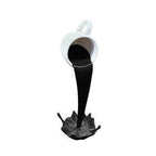 Floating Spilling Coffee Cup Spilling Pouring Coffee Cup Sculpture Sculpture for Kitchen Dining Room Decor
