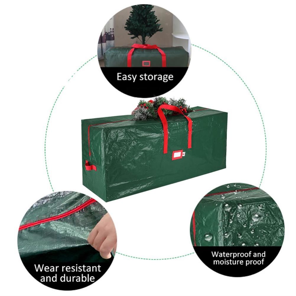 Christmas Tree Storage Bag Holiday Storage Case Waterproof Zippered Bag with Carrying Handles
