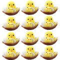 12PCS Mini Easter Chicks Yellow Easter Decoration Toy Simulation Mini Chicks Spring Home Garden Decor Party Favors and Gifts for Kids