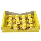 12PCS Mini Easter Chicks Yellow Easter Decoration Toy Simulation Mini Chicks Spring Home Garden Decor Party Favors and Gifts for Kids