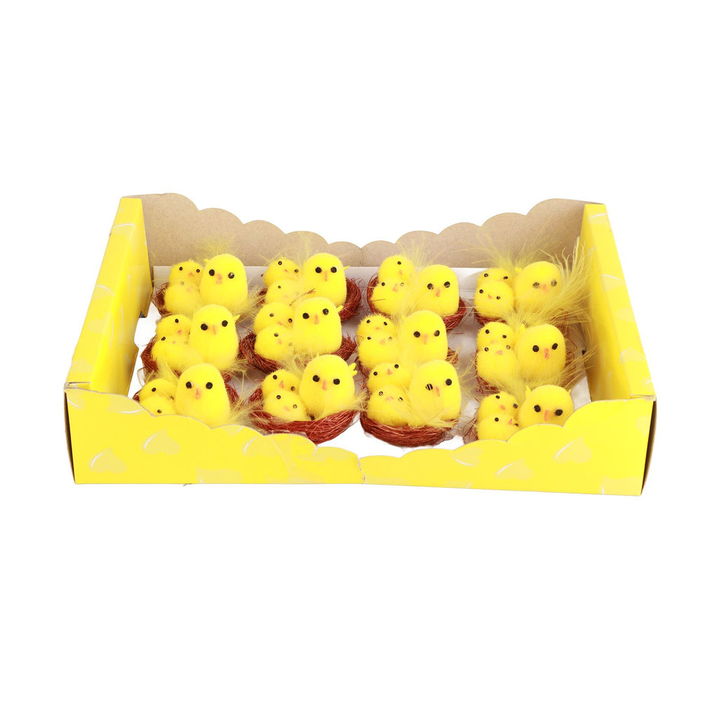 12 Pcs Mini Easter Chicks Yellow Easter Decoration Toy Spring Home Garden Decor Party Favors and Gifts for Kids