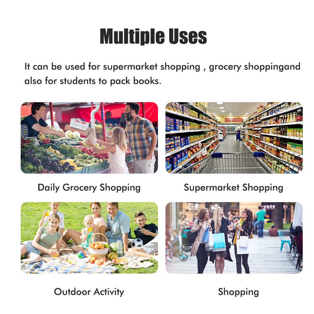 Reusable Grocery Bags Shopping Bags Collapsible Tear Resistant and Waterproof Grocery Bags