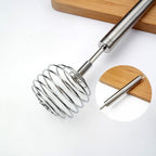 Stainless Steel Egg Beater Round Shaped Spring Milk Blender Handheld Egg Mixer
