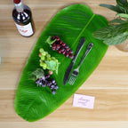 4PCS Artificial Banana Leaves Large Tropical Leaves Decorations Party Supplies