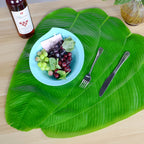 4PCS Artificial Banana Leaves Large Tropical Leaves Decorations Party Supplies