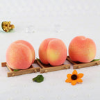 6PCS Artificial Peaches Simulation Peaches Fruits Vivid Props for Home Fruit Shop Supermarket Desk Decoration