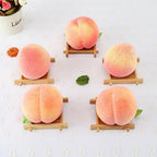 6PCS Artificial Peaches Simulation Peaches Fruits Vivid Props for Home Fruit Shop Supermarket Desk Decoration