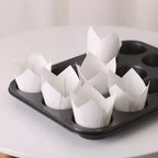 150 Pieces Mini Baking Cups Tulip Baking Cups Cupcake Liners Muffin Liners for Wedding Birthday Parties