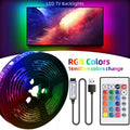 5V USB Led Strip Lights 16 Colors and 4 Modes Waterproof Flexible Color Changing RGB LED Light Strip with Rmote Control