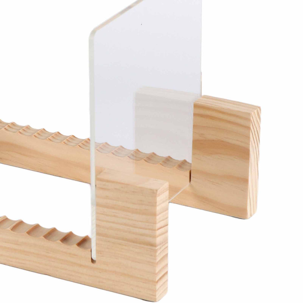 Vinyl Record Storage Holder Stand Rack Wooden CD Display Stand Stackable Modern CD Holder Record Storage Shelf for Displaying 7-12 inch Vinyl Records