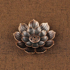 Multi Holes Lotus Incense Holder Zinc Alloy Incense Plate Stick Holder Ash Catcher