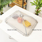 Mesh Screen Food Cover Tents Steel Wire Up Tents Kitchen Folded Food Dish Cover