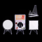 12PCS Mini Acrylic Display Stands Transparent Coin Display Easel for Home Shop Exhibitions
