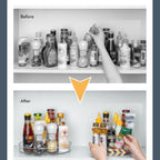 Transparent Kitchen Turntable Spice Organizer Rotatable Pantry Food Storage Container for Kitchen Cabinets