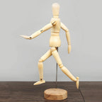Drawing Mannequin Wooden Human Mannequin for Drawing and Painting 13cm Artistic Mannequin with Base and Flexible Body