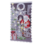 Christmas Lace Curtains LED Light Santa Claus Half Blackout Curtains Living Room Bedroom Home Decor