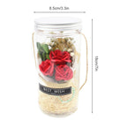 Romantic Eternal Rose Never Withered Rose Night Light Wishing Bottle Preserved Flowers Soap Rose Flower Glass Wishing Bottle