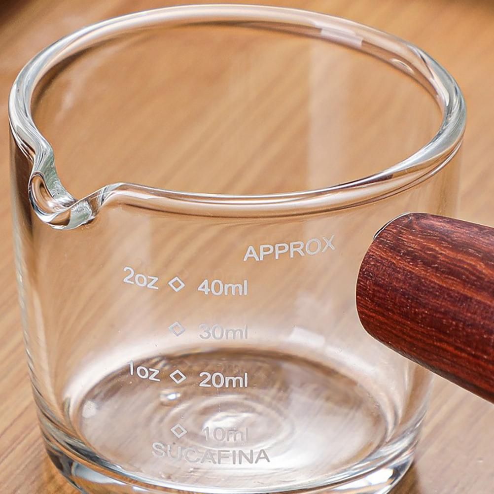 Glass Milk Cup Glass Measuring Cup with Handle Clear Scale Baking Milk Cup for Kitchen Accessories