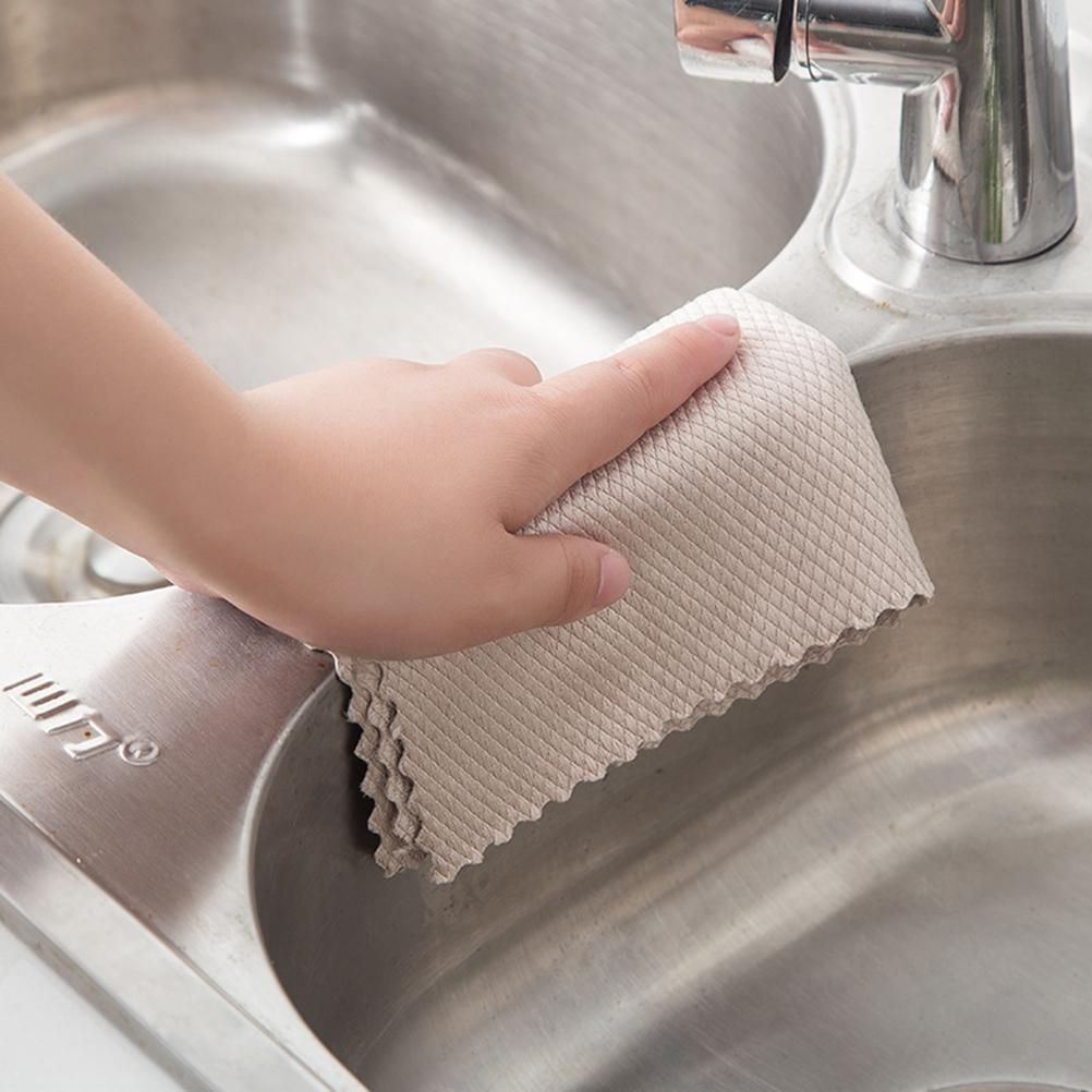 Special Fish Scale Rag For Glass Cleaning No Traces Housework Cleaning Cloth Kitchen Oil Removal Non Marking Absorbent Non Linting Towel