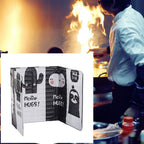 Aluminum Foldable Kitchen Gas Stove Oil Baffle Plate Kitchen Frying Pan Oil Splash Protection Screen