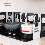Aluminum Foldable Kitchen Gas Stove Oil Baffle Plate Kitchen Frying Pan Oil Splash Protection Screen