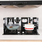 Aluminum Foldable Kitchen Gas Stove Oil Baffle Plate Kitchen Frying Pan Oil Splash Protection Screen