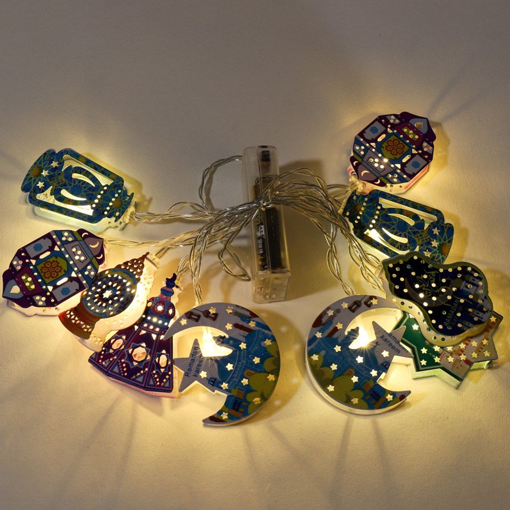 Eid Mubarak Led String Lights Ramadan Decoration for Home Muslim Party Supplies Eid Decoration
