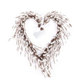 Heart Shaped Wreath Sprig Valentine's Day Wreath Wall Mounted Front Door Flower Wreath
