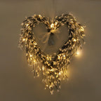 Heart Shaped Wreath Sprig Valentine's Day Wreath Wall Mounted Front Door Flower Wreath