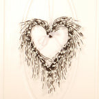 Heart Shaped Wreath Sprig Valentine's Day Wreath Wall Mounted Front Door Flower Wreath