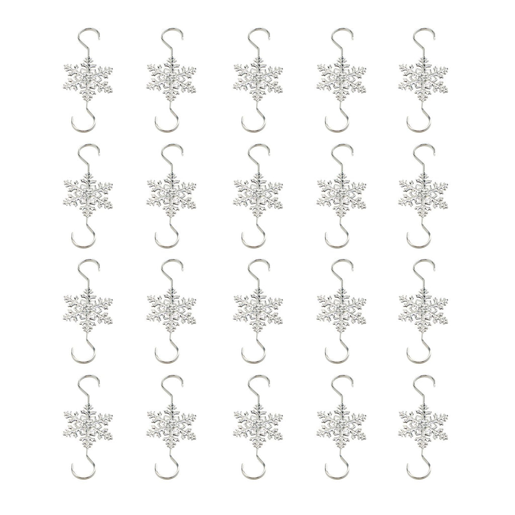 20pcs Metal Snowflake Flake Hooks Christmas Hooks Christmas Tree Holiday Decorations S Hooks