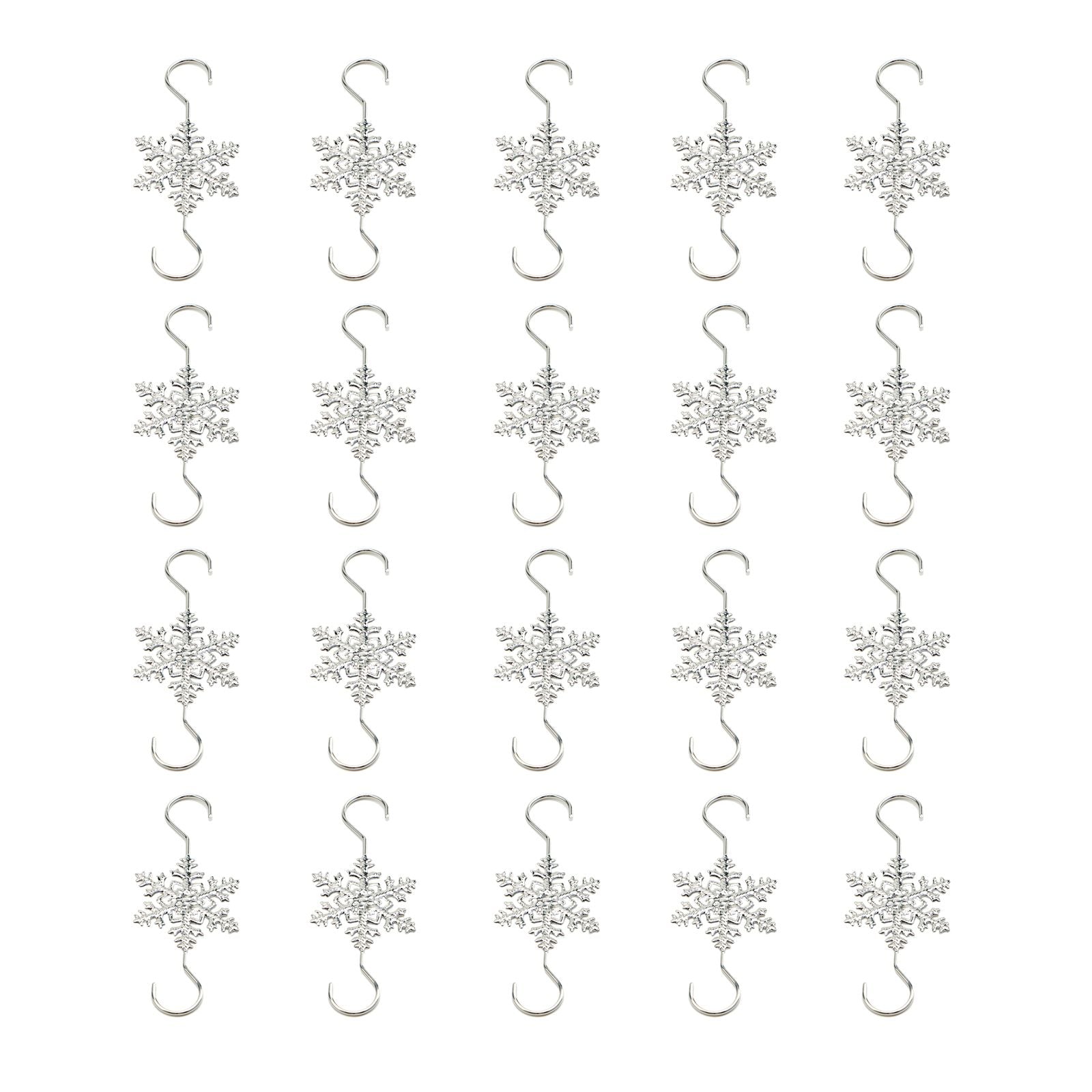 20pcs Metal Snowflake Flake Hooks Christmas Hooks Christmas Tree Holiday Decorations S Hooks