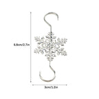 20pcs Metal Snowflake Flake Hooks Christmas Hooks Christmas Tree Holiday Decorations S Hooks