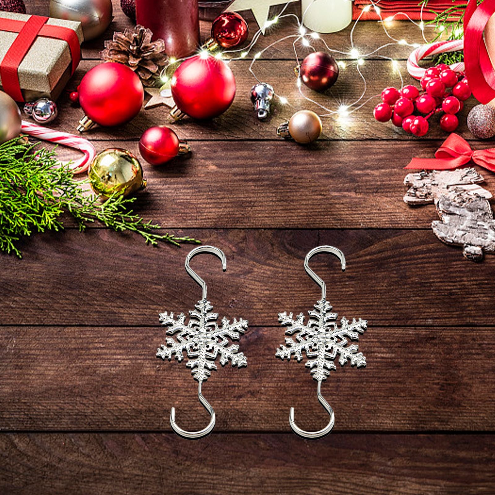 20pcs Metal Snowflake Flake Hooks Christmas Hooks Christmas Tree Holiday Decorations S Hooks