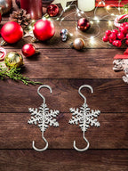20pcs Metal Snowflake Flake Hooks Christmas Hooks Christmas Tree Holiday Decorations S Hooks