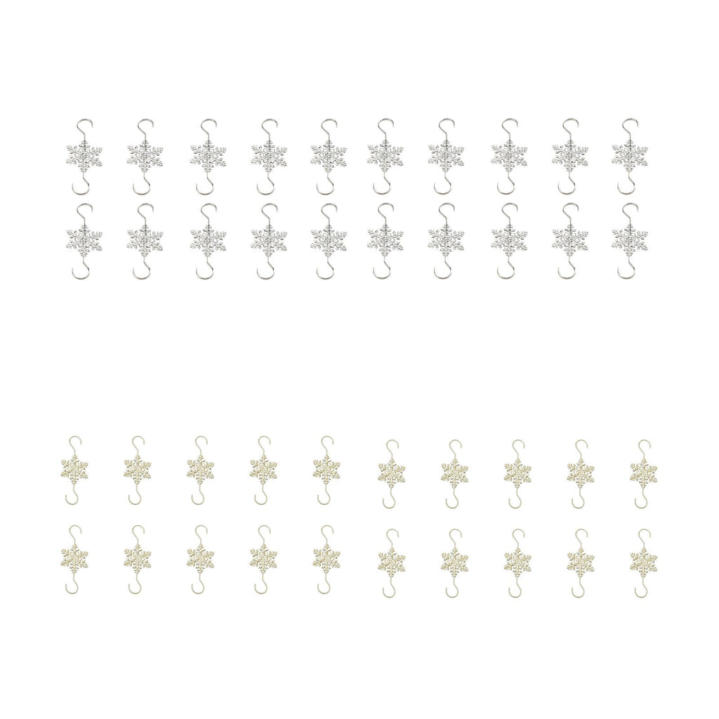 20pcs Metal Snowflake Flake Hooks Christmas Hooks Christmas Tree Holiday Decorations S Hooks