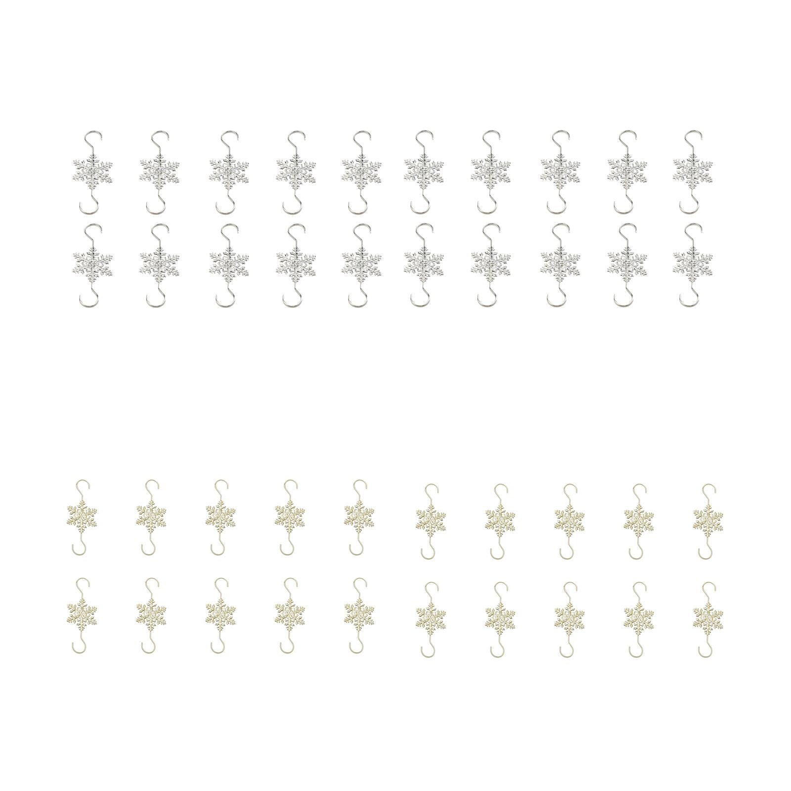 20pcs Metal Snowflake Flake Hooks Christmas Hooks Christmas Tree Holiday Decorations S Hooks