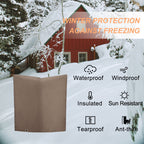 Backflow Preventer Insulation Cover Black 30 x 24in Backflow Preventer Cover for Winter Pipe Freeze Protection