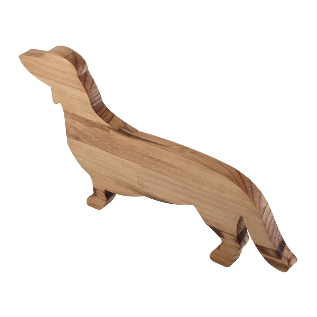 Homeware Wooden Kitchen Decor Dog Shaped Cooked Food Platter Restaurant Platter