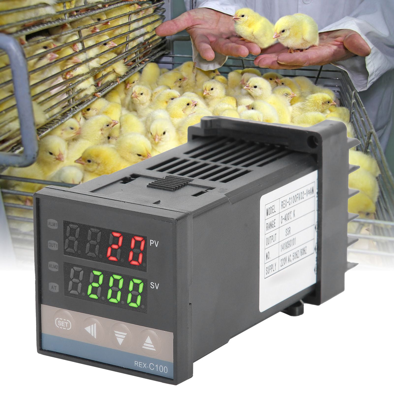 Temperature Controller Intelligent PID Digital Incubator Thermostat Poultry Farming Supplies